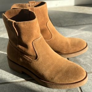 Lucky Brand Suede Pull-on Booties - Size 8